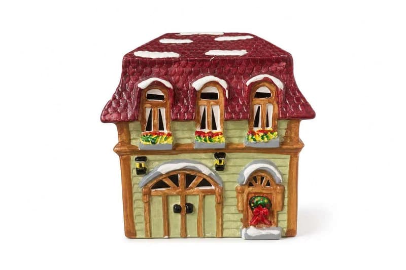 Hand-Painted Ceramic Village House Luminary