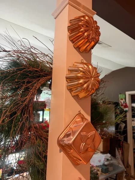 Copper Wall-Hanging Gelatin Molds, 3-Piece Set