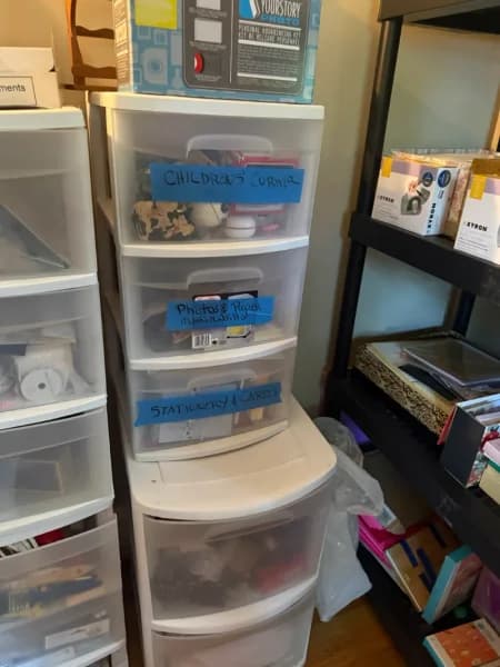 Clear Plastic 5-Drawer Storage Tower Organizer