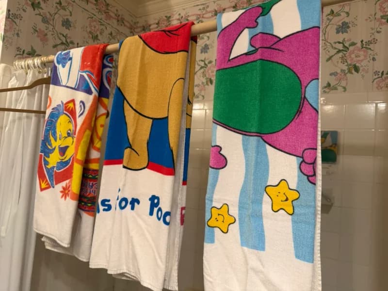 Vintage cartoon character beach towel lot of 3