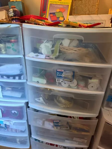 Clear Plastic Multi-Drawer Storage Cabinet Organizer