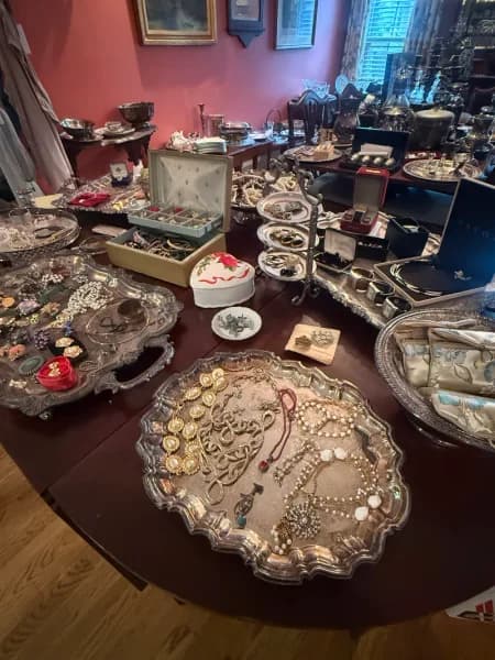 Mixed Costume Jewelry Lot with Rhinestone and Gold-Tone Pieces