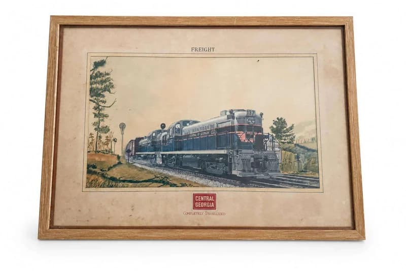 Framed Central of Georgia Railroad Freight Print